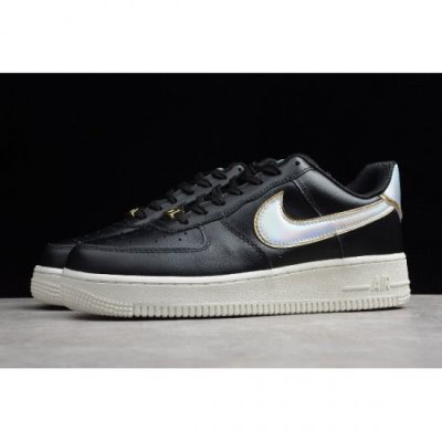 Nike Bayan Air Force 1 '07 Low Metal Siyah / Metal Platini Kaykay Ayakkabı Türkiye - REGO5DSX